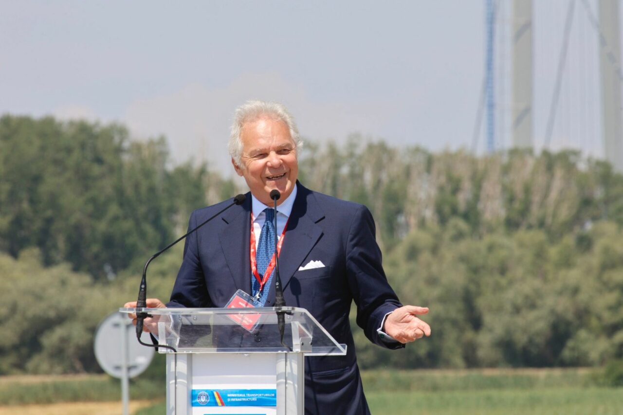VIDEO | Mesajul CEO-ului Webuild la inaugurarea Podului de la Brăila. Pietro Salini: „Există o singură zi în care un constructor este fericit”