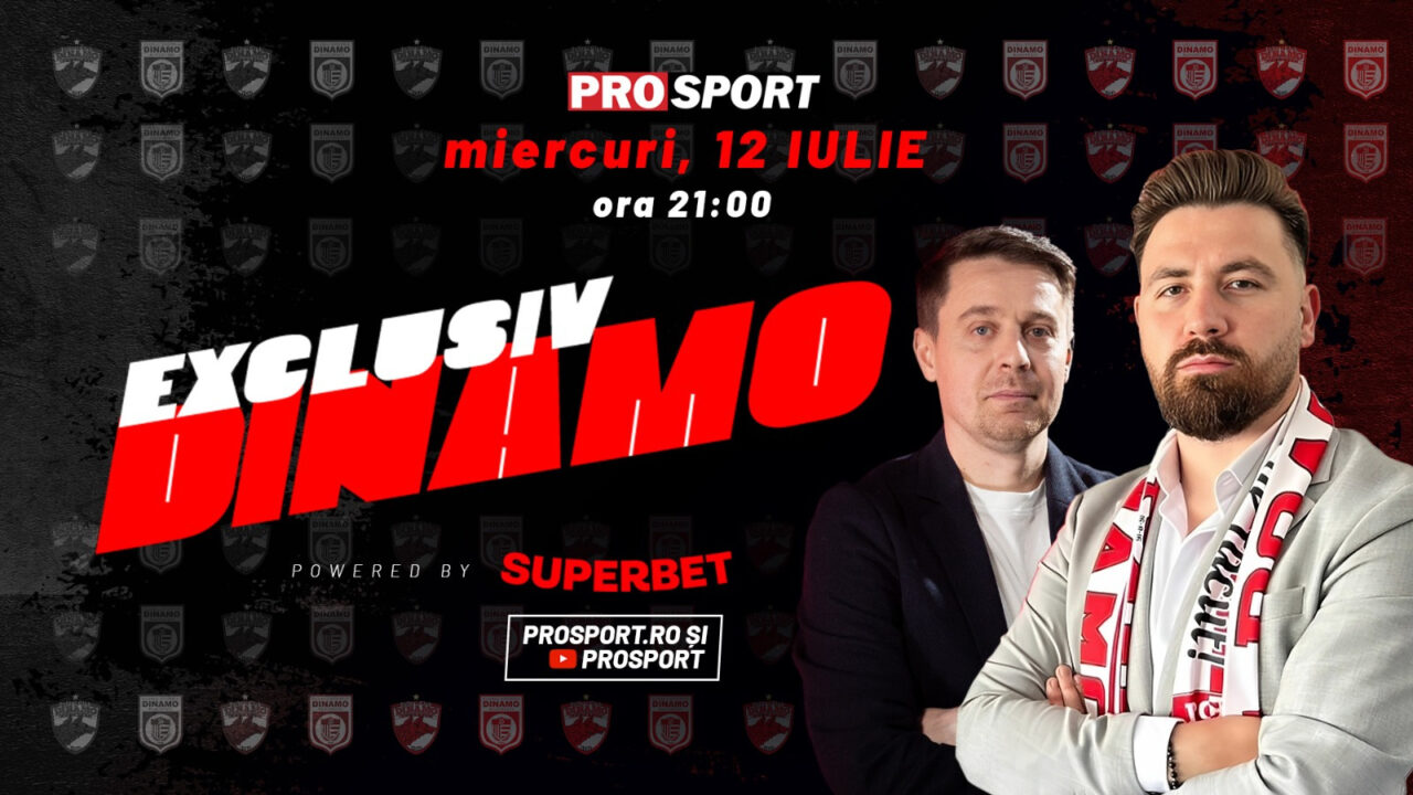 Directorul sportiv al „câinilor roșii”, Gabriel Glăvan, este invitatul lui Cătălin Mureșanu la EXCLUSIV DINAMO, în ediția de miercuri, 12 iulie