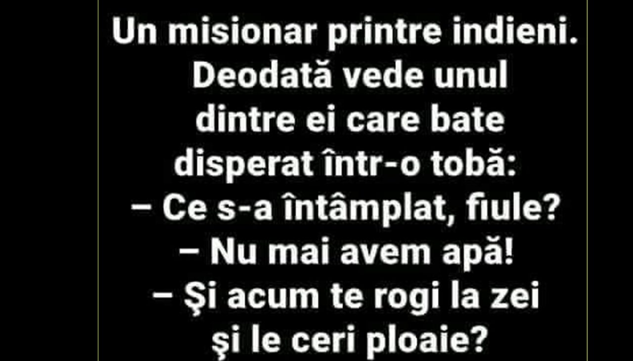 Bancul de vineri | Un misionar printre indieni