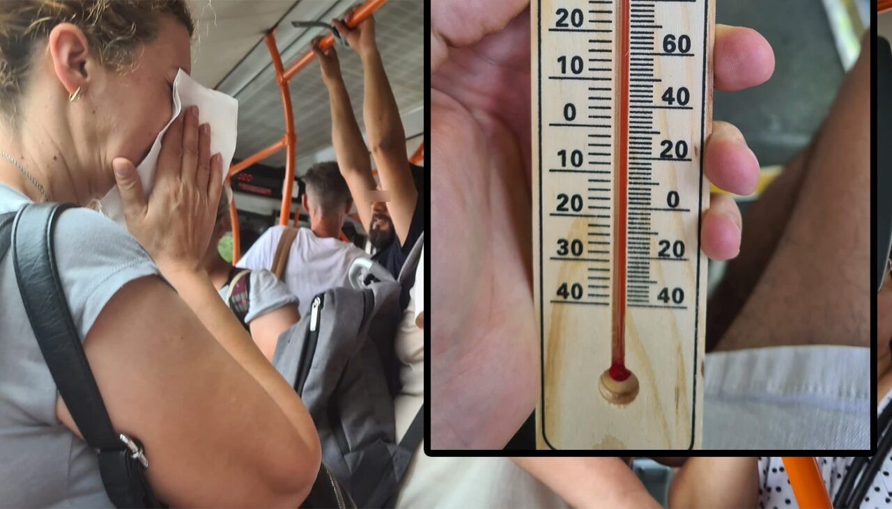 Câte grade Celsius au fost ieri, în cea mai călduroasă zi din 2023, într-un autobuz din București, fără aer condiționat