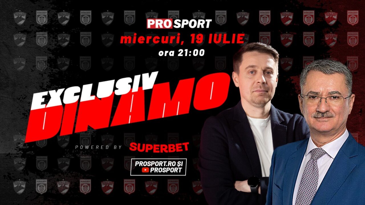 Eugen Voicu, prezent la ediția de miercuri a EXCLUSIV DINAMO! Acționarul majoritar al Red&White, în platou alături de Cătălin Mureșanu