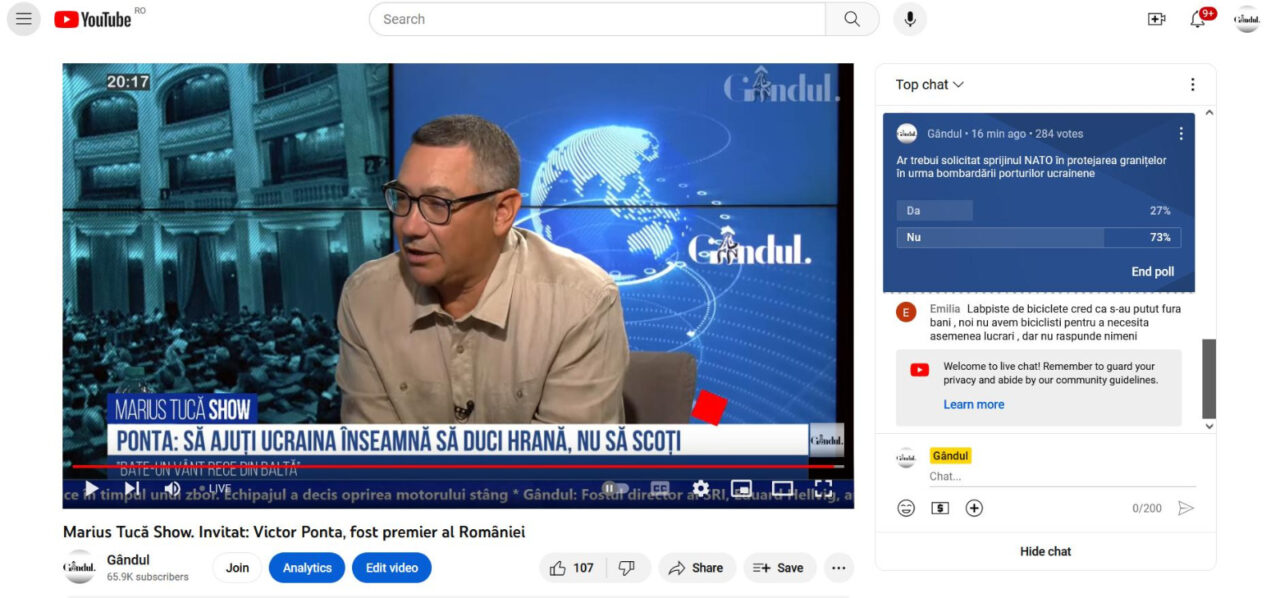 POLL Marius Tucă Show: „Ar trebui solicitat sprijinul NATO în protejarea granițelor în urma bombardării porturilor ucrainene?”