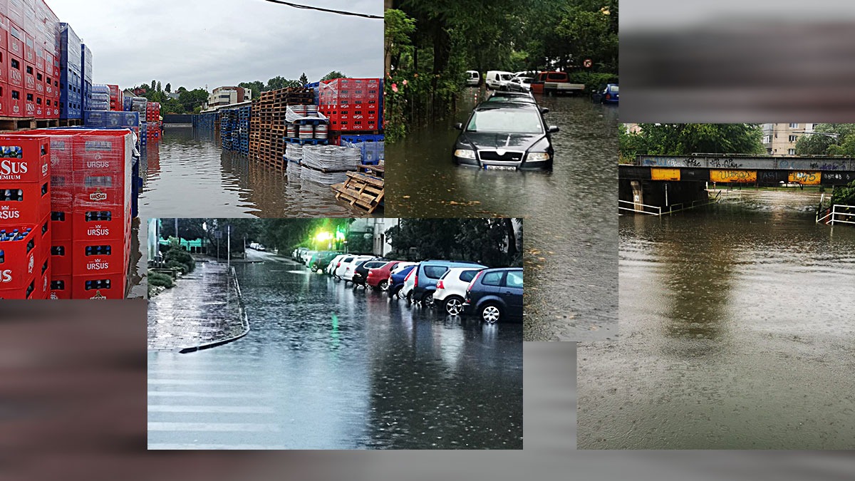 FOTO-VIDEO. Dezastru în Iași. Ploile din ultimele ore au făcut prăpăd. Mai multe străzi și subsoluri au fost inundate