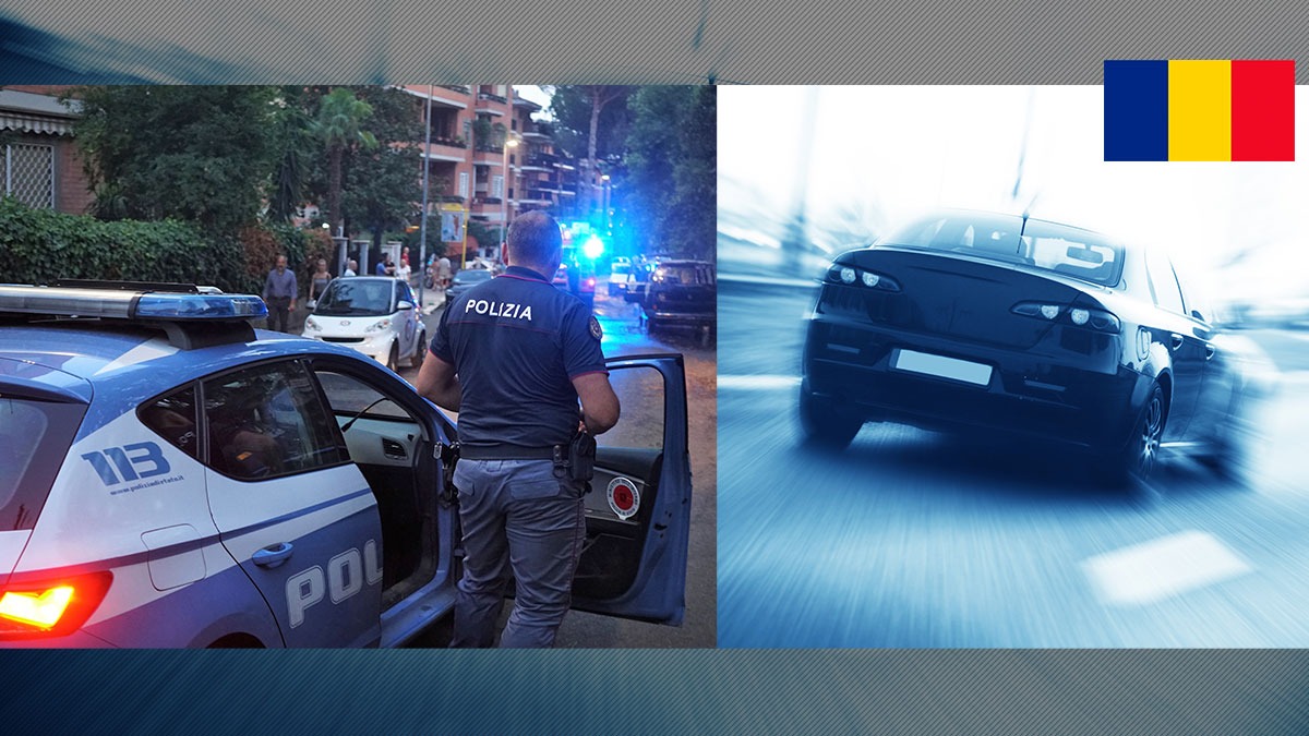 Doi polițiști din Italia s-au răsturnat cu mașina în timp ce urmăreau un automobil înmatriculat în ROMÂNIA. Unul dintre ei este în stare gravă