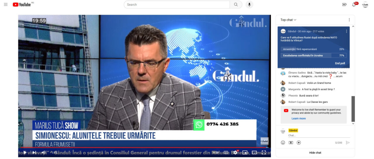 POLL Marius Tucă Show: „Care va fi atitudinea Rusiei după extinderea NATO hotărâtă la Vilnius?”. Au existat două variante de răspuns
