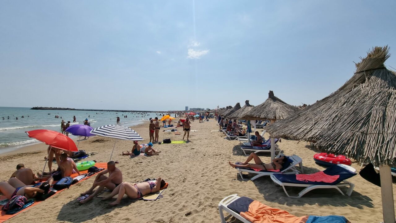 Problemele litoralului românesc: Gropi în mare, alge pe plajă. Plajele au fost invadate de plantele marine