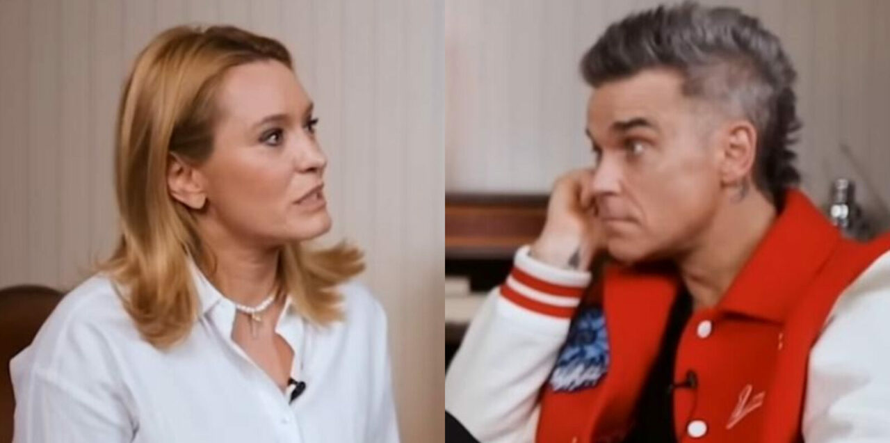 Robbie Williams, mesaj INEDIT pentru Andreea Esca în timpul unui interviu: „Eu îi spun fiicei tale să te ierte și tu îi spui soției mele să mă ierte”