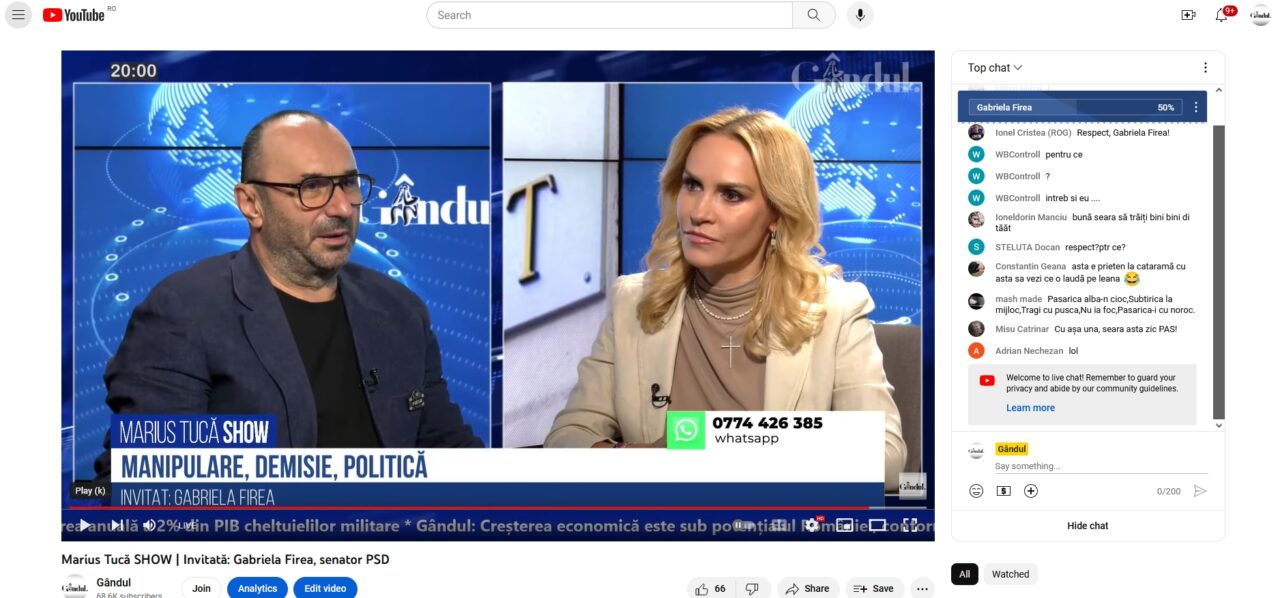 POLL Marius Tucă Show: „Dacă mâine ar fi alegeri locale, pe cine ați vota la Primăria Capitalei?”