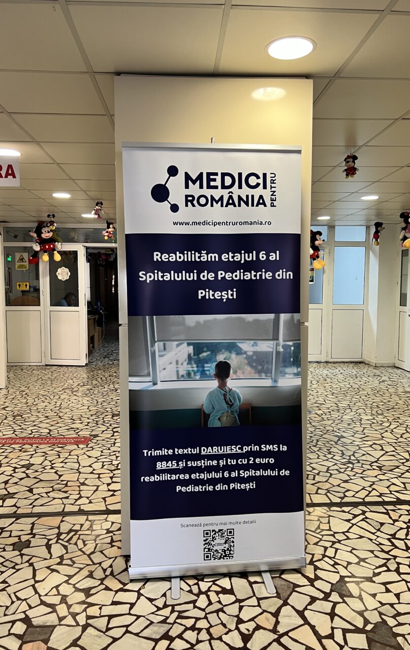 Asociația Medici pentru România anunță demararea lucrărilor de renovare ale etajului 6 din cadrul Spitalului de Pediatrie din Pitești
