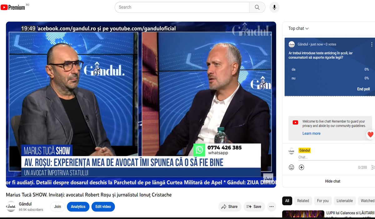 POLL Marius Tucă Show: „Ar trebui introduse teste antidrog în școli, iar consumatorii să suporte rigorile legii?”