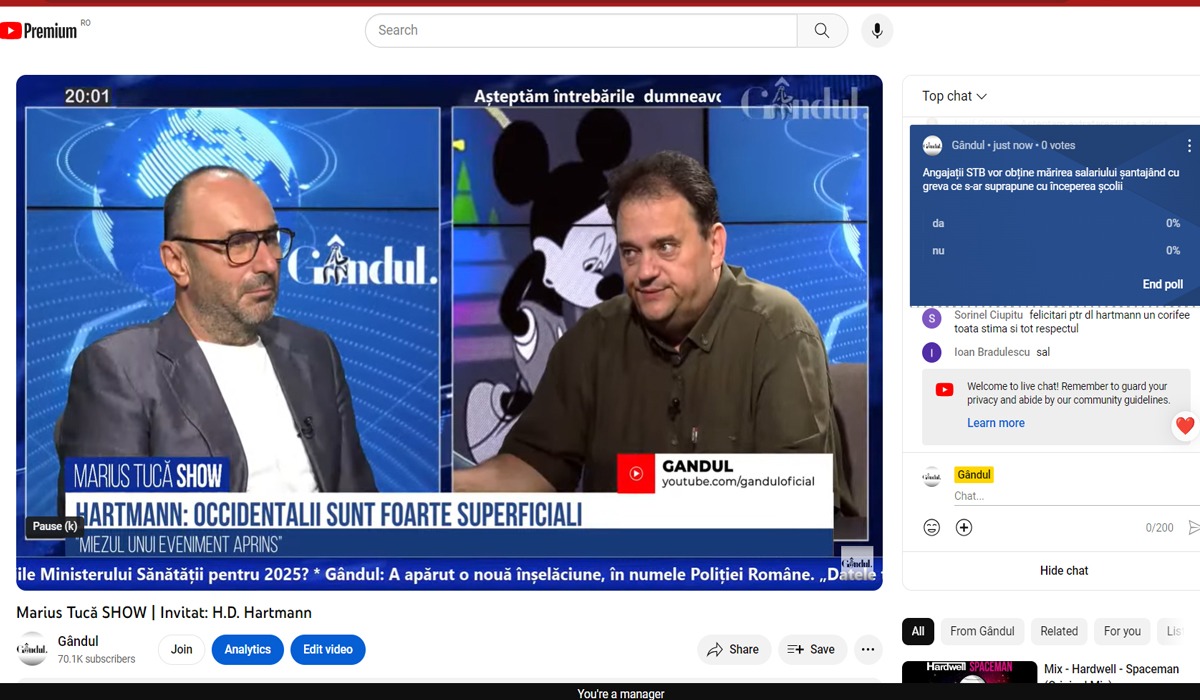 POLL Marius Tucă Show: „Angajații STB vor obține mărirea salariului, șantajând cu greva ce s-ar suprapune cu începerea școlii?”