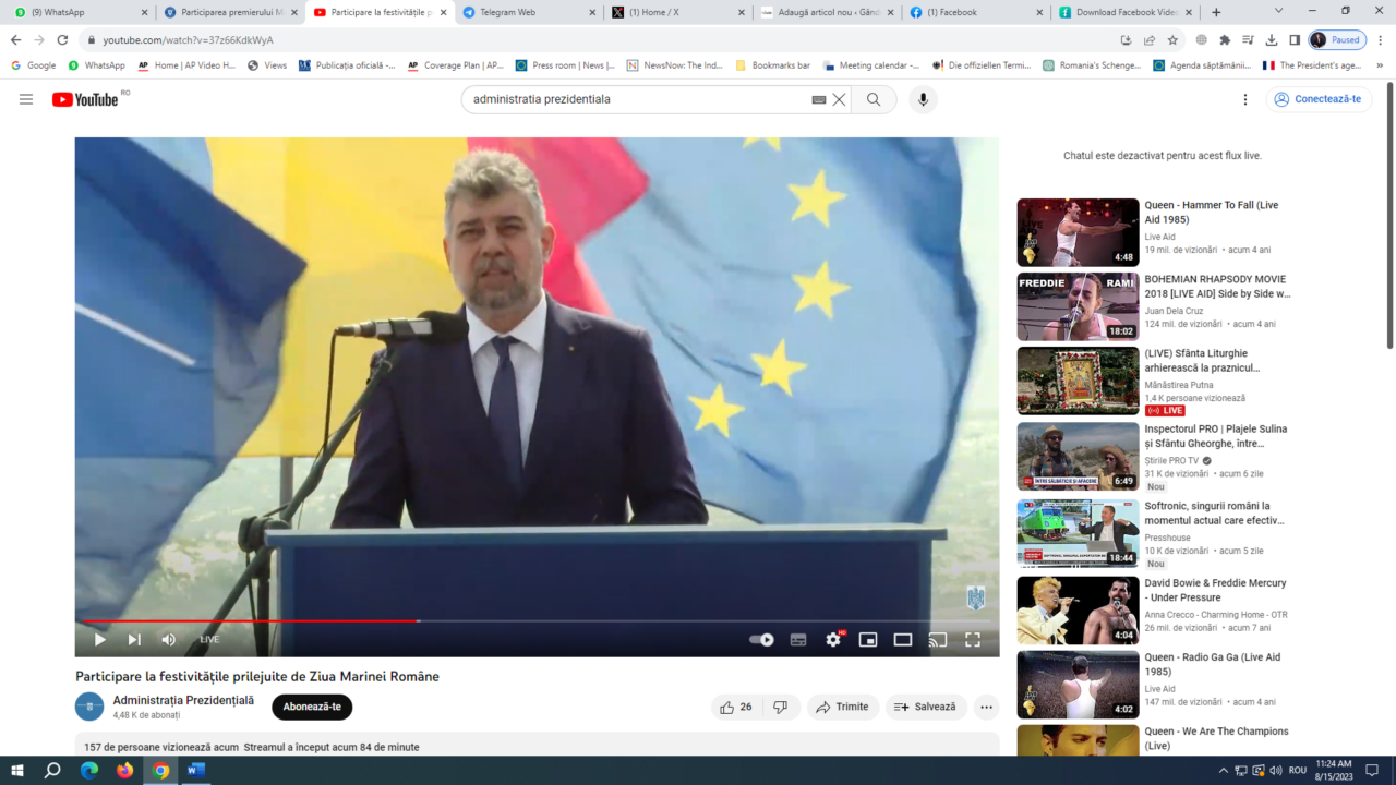 De Ziua Marinei, premierul Marcel Ciolacu promite că va aloca resurse pentru înzestrarea Forțelor Navale