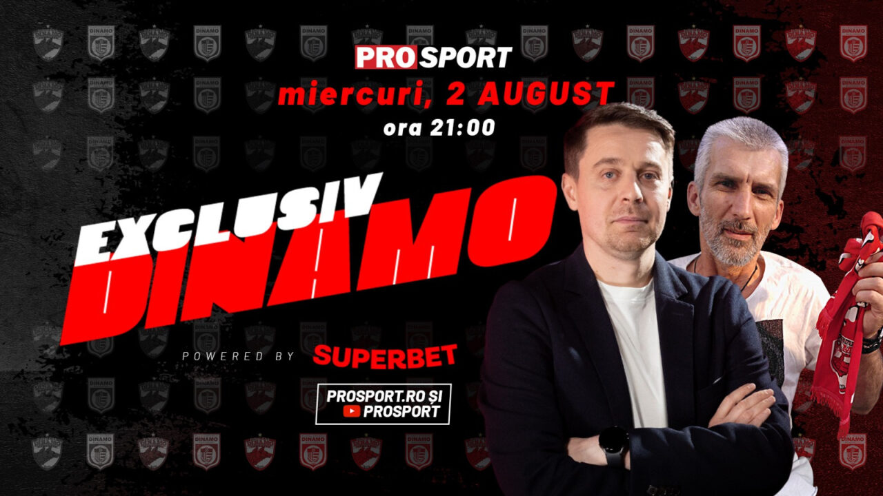 Cel mai nou acționar de la SC Dinamo 1948 SA vine în platou, miercuri, 2 august! Discutăm cele mai noi evenimente, după o nouă înfrângere în Superligă