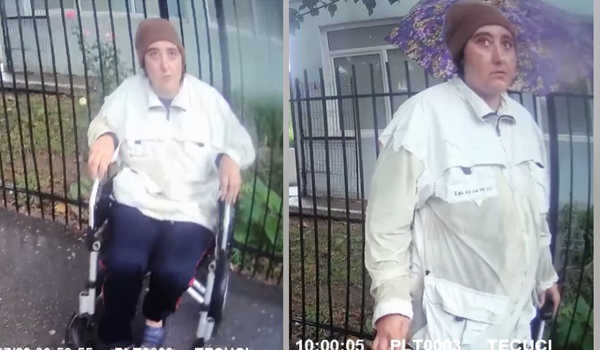 VIDEO. Cerșetoare în scaun cu rotile, „vindecată” de polițiști: „Vai, mamă, poți să stai în picioare. Ia uite, ce minune!“