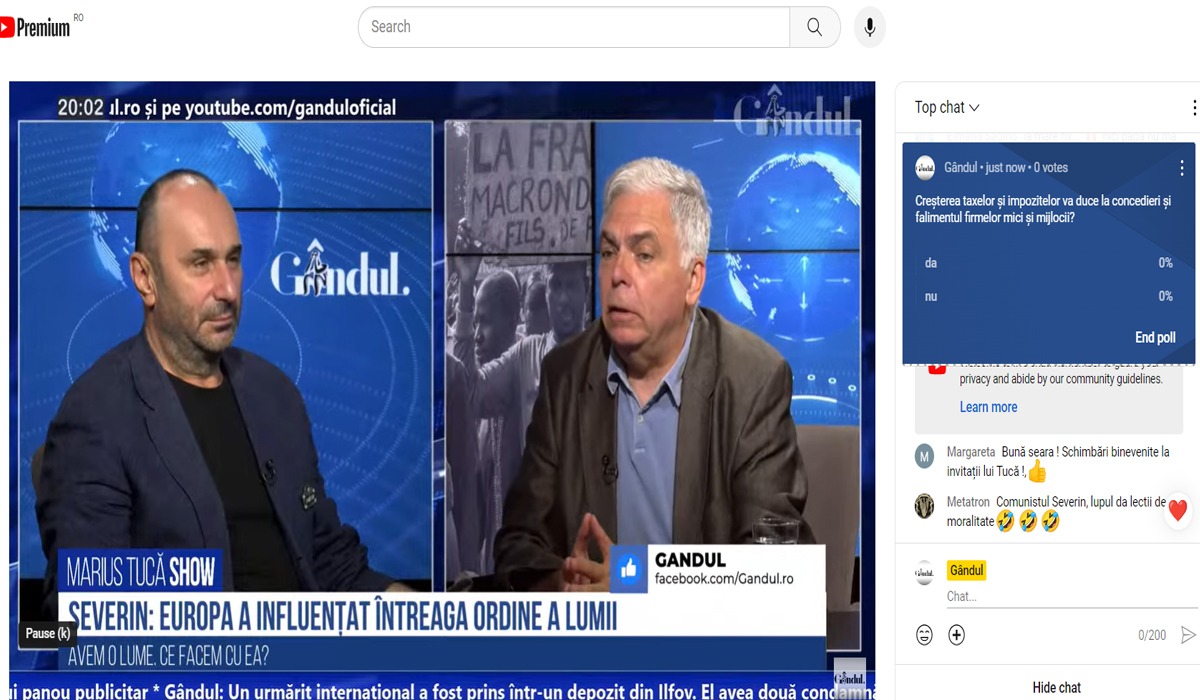 POLL Marius Tucă Show: Creșterea taxelor și impozitelor va duce la concedieri și falimentul firmelor mici și mijlocii?