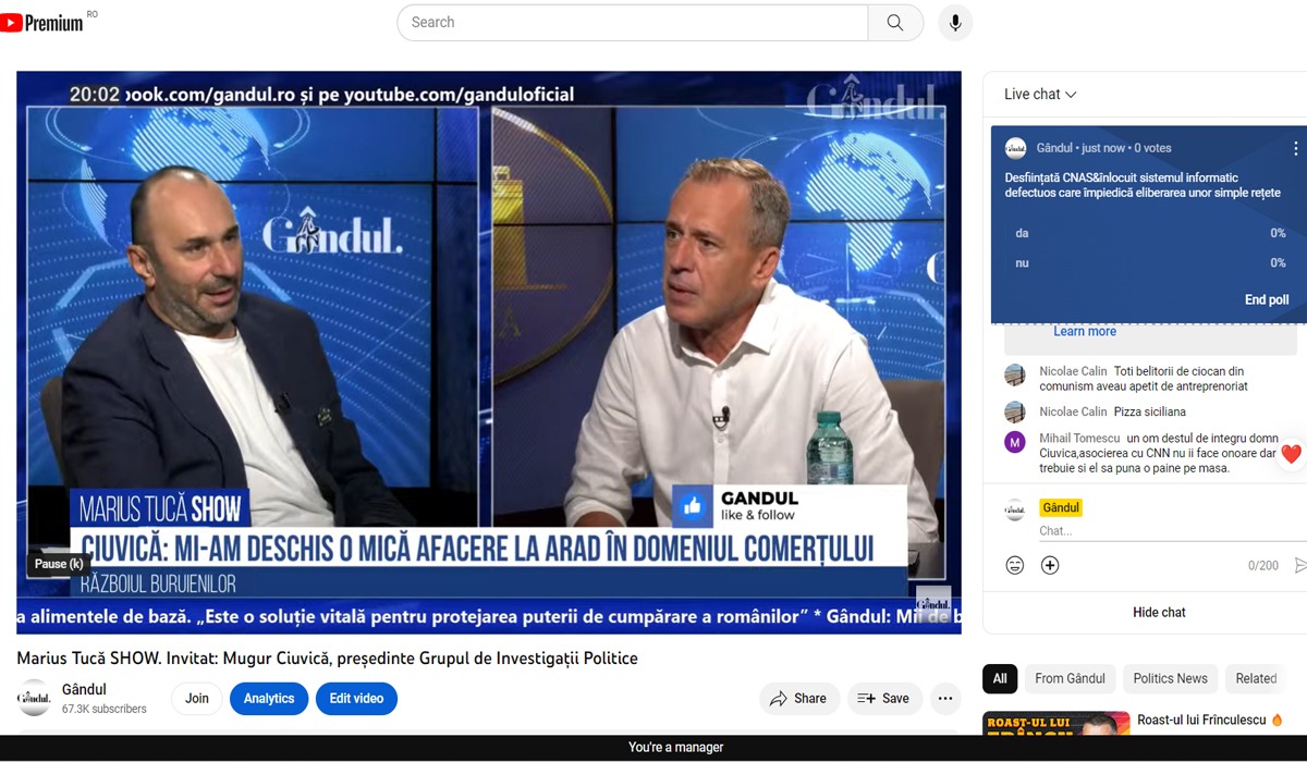 POLL Marius Tucă Show: Credeți că ar trebui desființată Casa Națională de Asigurări de Sănătate și înlocuit sistemul informatic defectuos?