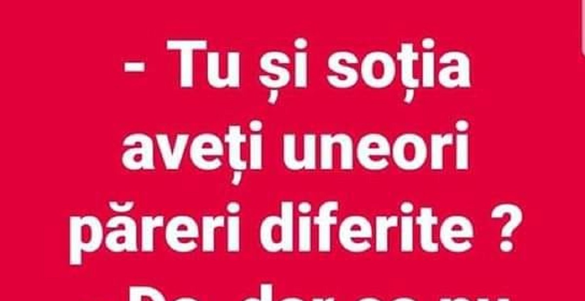 BANC | Soțul și soția pot avea păreri diferite?