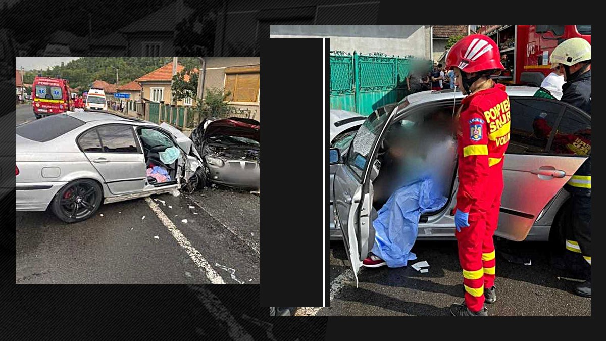 Un șofer din Cluj, fără permis, a spulberat o mașină cu șapte pasageri și a fugit de la locul accidentului. Doi oameni sunt în stare critică