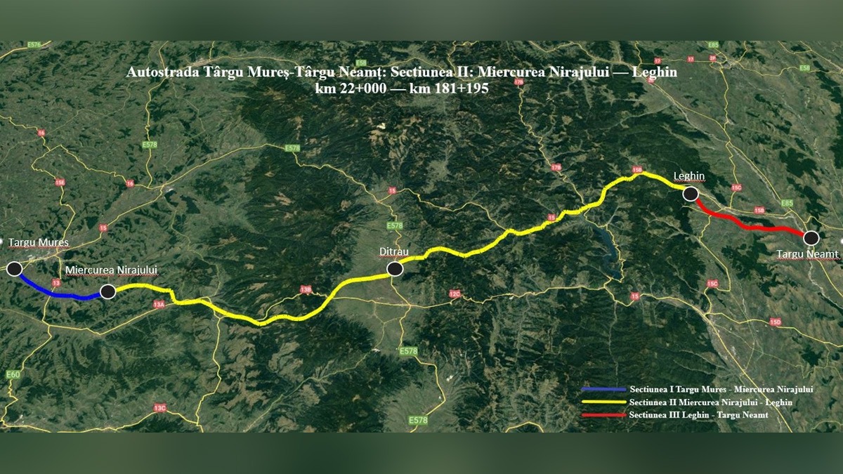 Ministerul Transporturilor deschide licitația pentru tronsonul doi al Autostrăzii A8 Târgu Mureș – Târgu Neamț