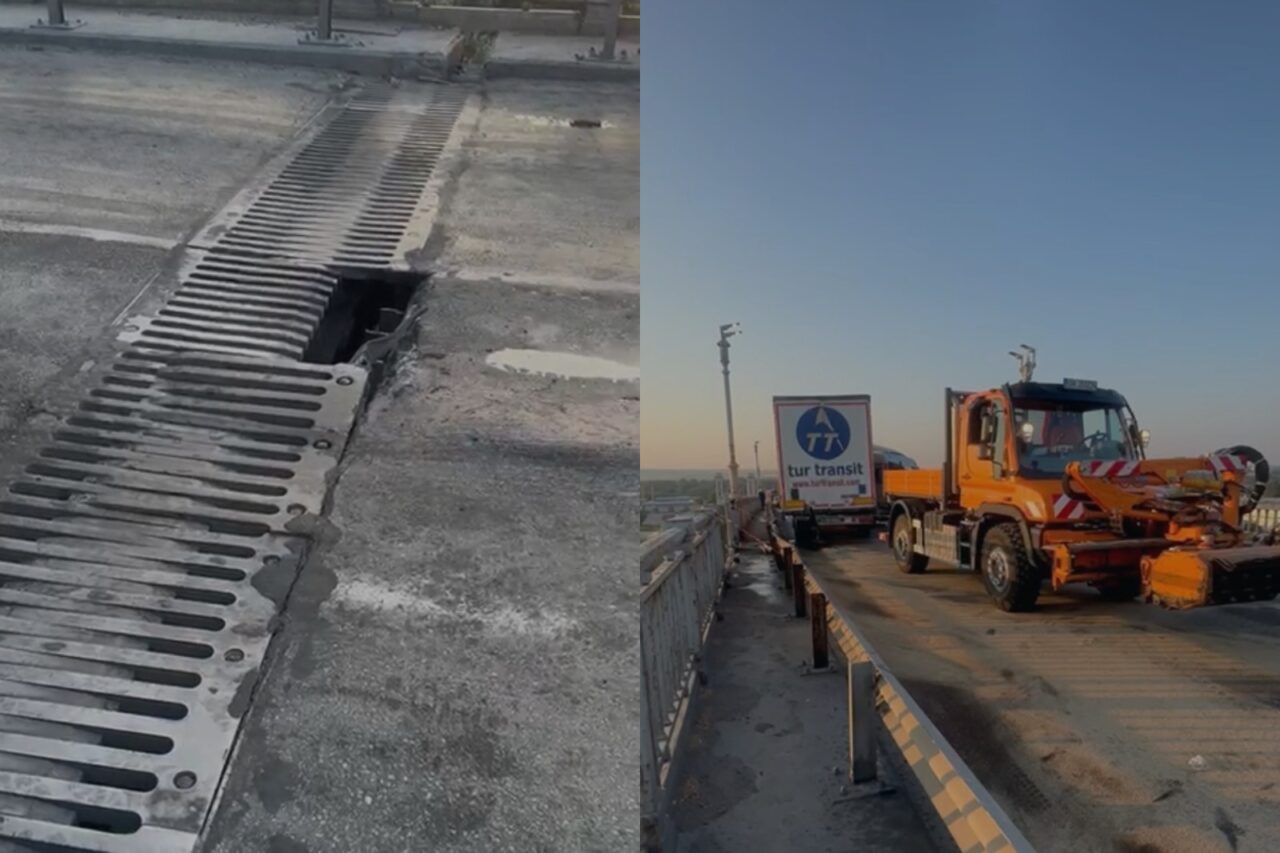 CNAIR, după accidentul unui TIR turcesc care a blocat Podul Prieteniei: ”S-a produs din cauza bulgarilor, nu întrețin partea lor de pod!”
