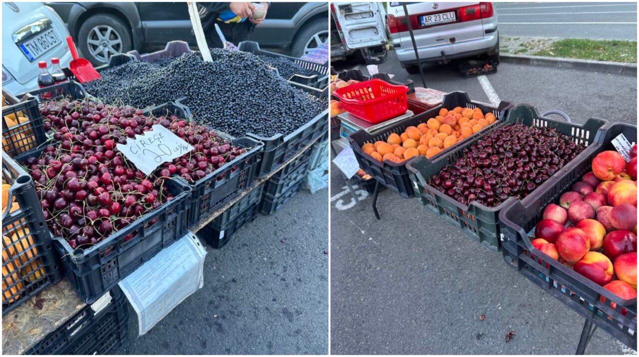 Lucru nemaivăzut! Cireșe ”românești” în piețele din România, în luna august!