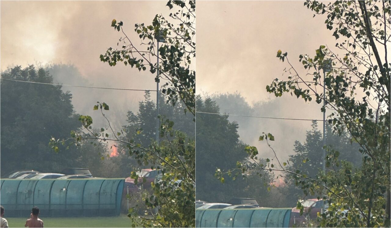 Incendiu lângă Penitenciarul Jilava! Pompierii intervin