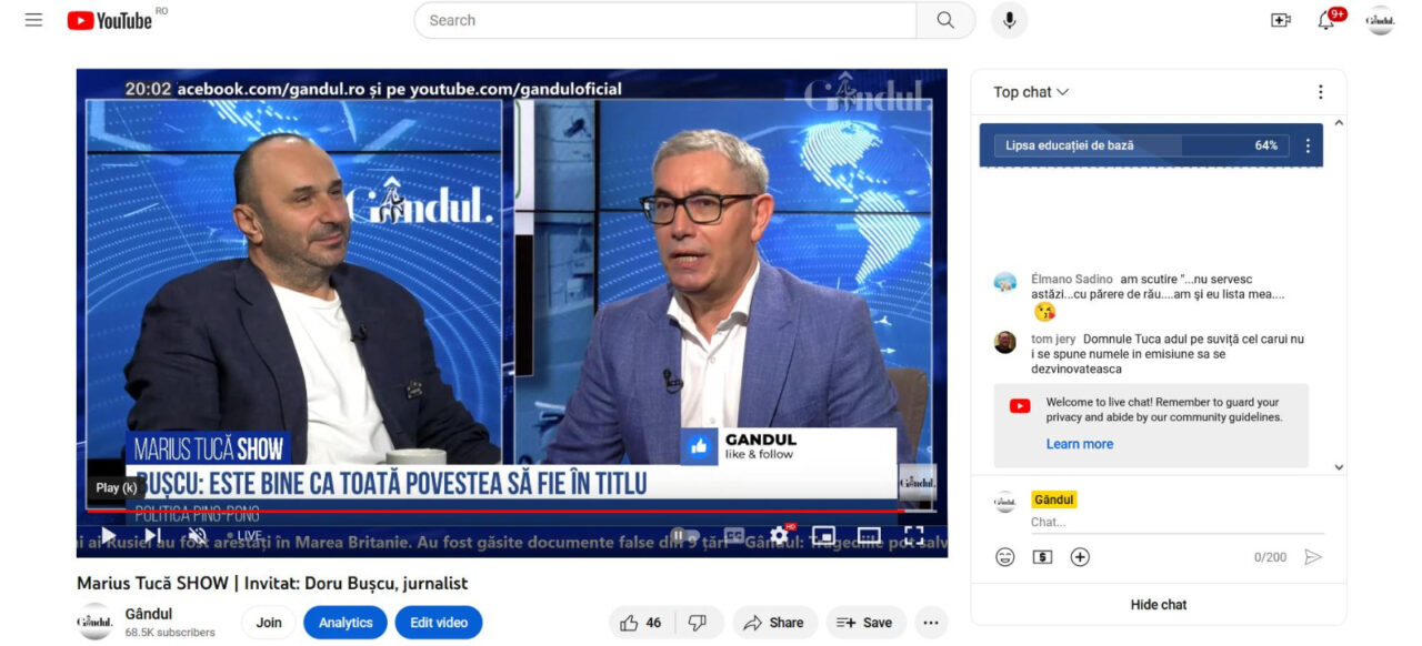 POLL Marius Tucă Show: „Care credeți că e cauza atitudinii turiștilor de la mare/munte, care se expun pericolelor?”. Au fost patru variante de răspuns
