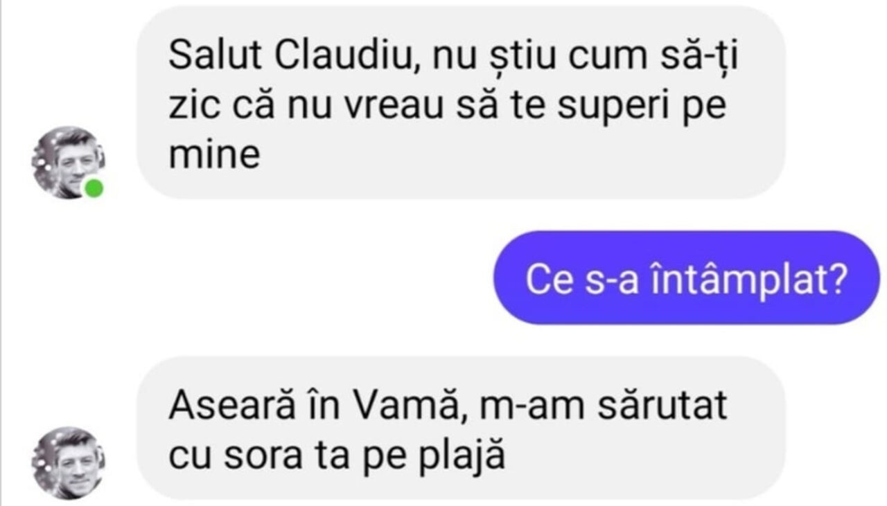 Bancul de duminică | „M-am sărutat cu sora ta, pe plajă”