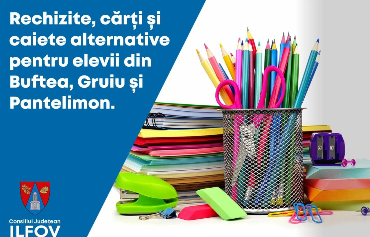 Consiliul Județean Ilfov continuă proiectul „Șanse egale la educație”. Peste 3.000 de copii vor primi rechizite (P)