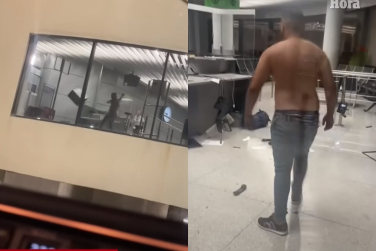 VIDEO | Pasager Ryanair, criză de NERVI după ce a ratat o cursă. A agresat personalul din aeroport și a distrus mobilierul