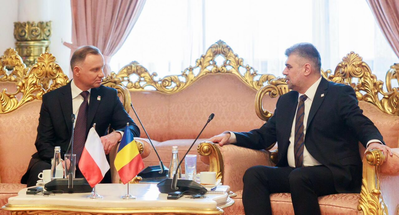 Premierul Marcel Ciolacu a discutat cu președintele Poloniei, Andrzej Duda, la summitul I3M. Ciolacu: Ne dorim să dezvoltăm această cooperare