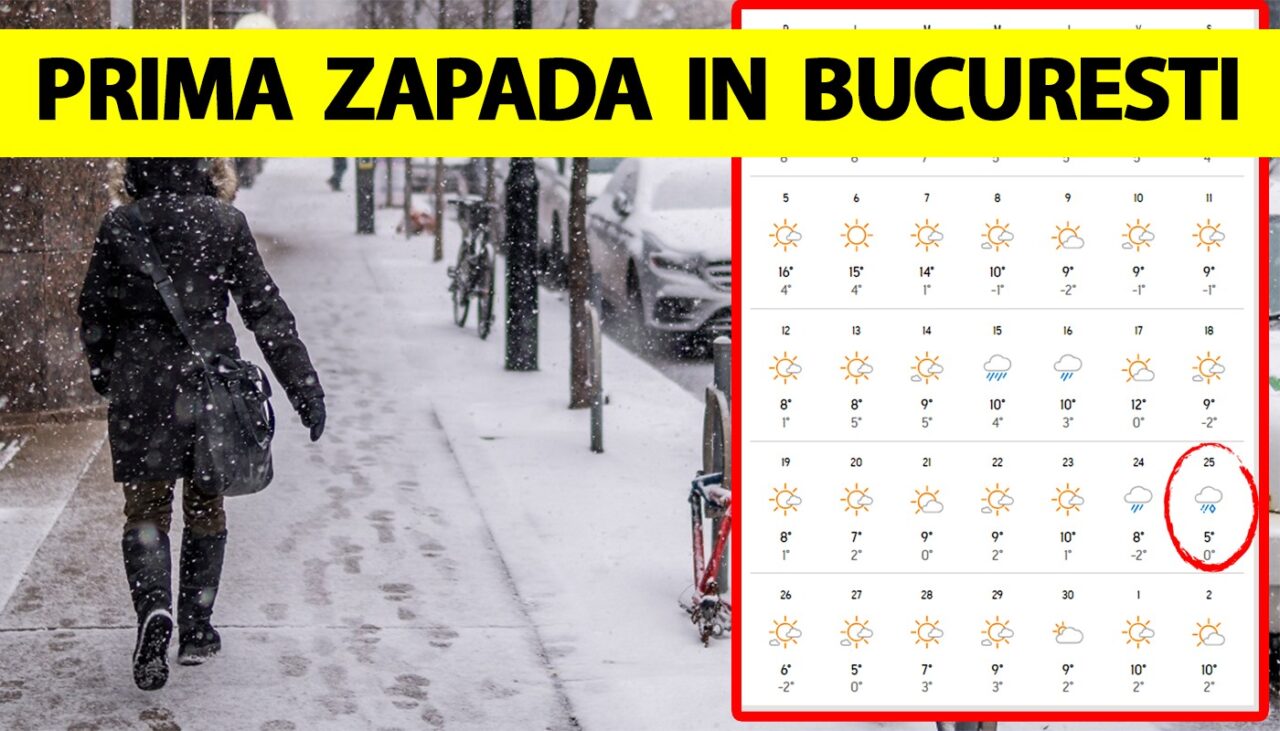 Meteorologii au făcut anunțul. Pe ce dată exactă va ninge pentru prima dată în această toamnă, în București