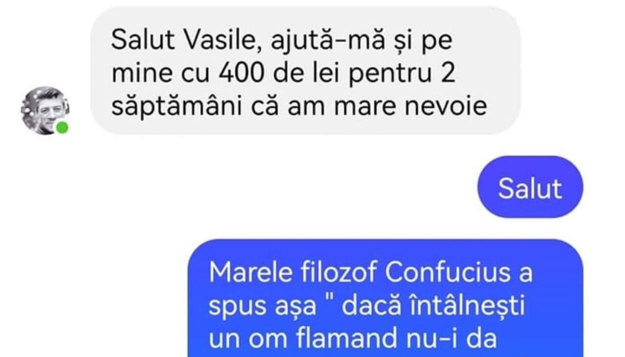Bancul de miercuri | „Vasile, ajută-mă și pe mine cu 400 de lei!”