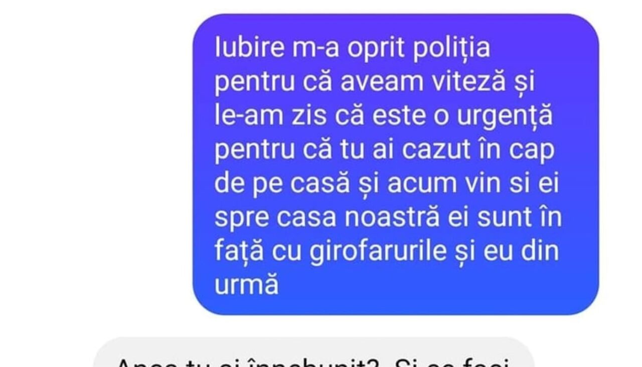 Bancul de marți | „Iubire, m-a oprit Poliția pentru că aveam viteză”