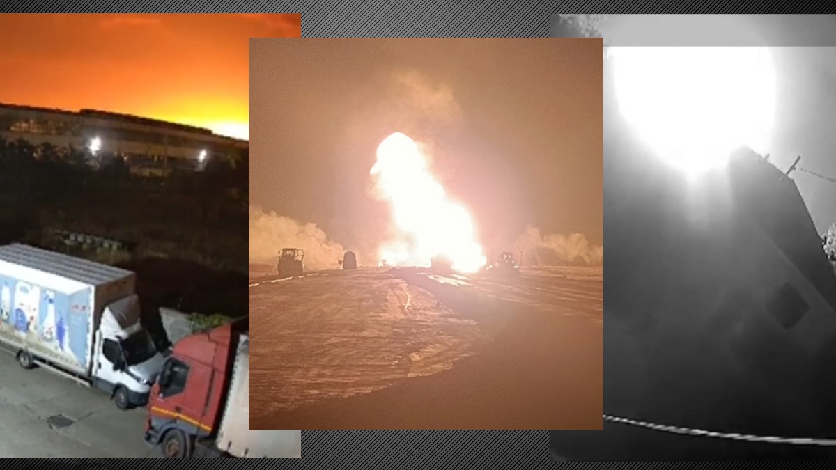 VIDEO | Explozia de la Călimănești a fost surprinsă de camerele de supraveghere / Unul dintre muncitori ar fi lovit conducta de gaz cu un utilaj