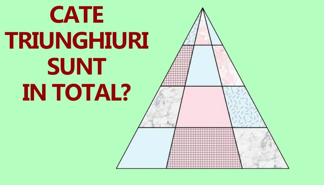 Test IQ exclusiv pentru genii | Câte triunghiuri sunt în această poză, de fapt?
