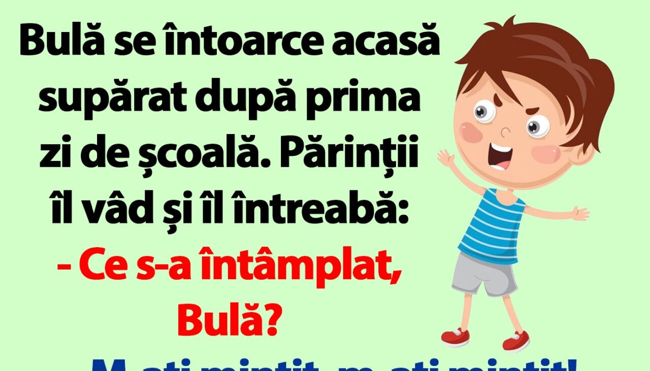 BANC | Bulă se întoarce acasă supărat, dupa prima zi de școală
