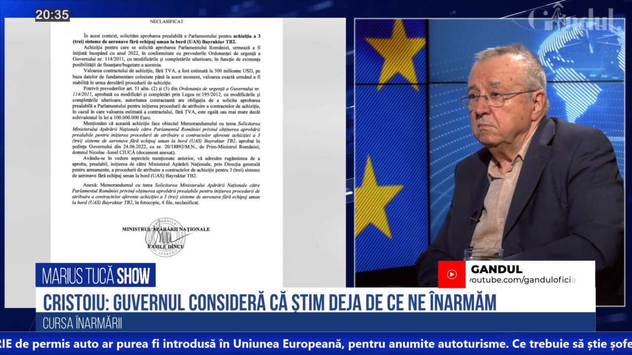 VIDEO | Ion Cristoiu: „Problema nu este că ne înarmăm, ci că nu ne explică nimeni de ce. Dacă nu ni se spune de ce, înseamnă că își bat joc de noi”