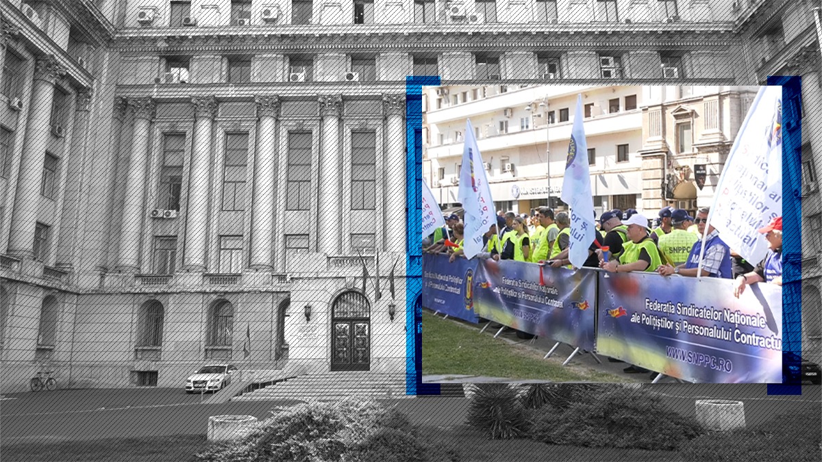 VIDEO | Sindicaliștii din Poliție cer și ei „siguranță și încredere” de la guvernanți. „Nu avem mijloace reale de protecție”
