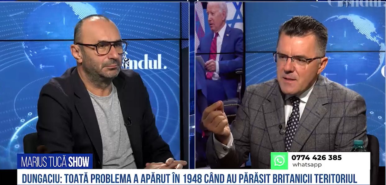 VIDEO | Prof. univ. dr. Dan Dungaciu: „În Fâșia Gaza trăiește o populație palestiniană semnificativă”
