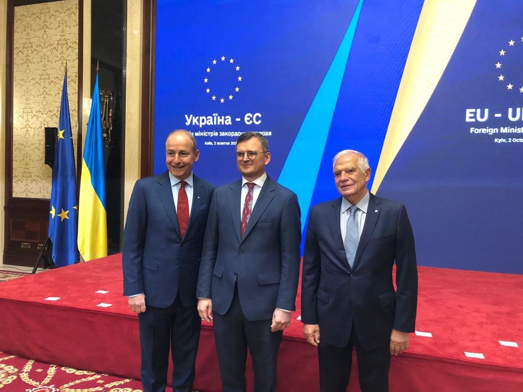 VIDEO | Miniștrii de externe ai UE, întâlnire surpriză la Kiev. Odobescu: „Atacurile rușilor asupra porturilor de pe Dunăre, sunt crize de război”