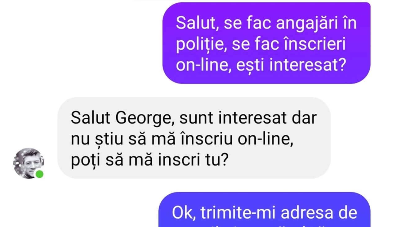 Bancul de marți | Angajări on-line la Poliția Română