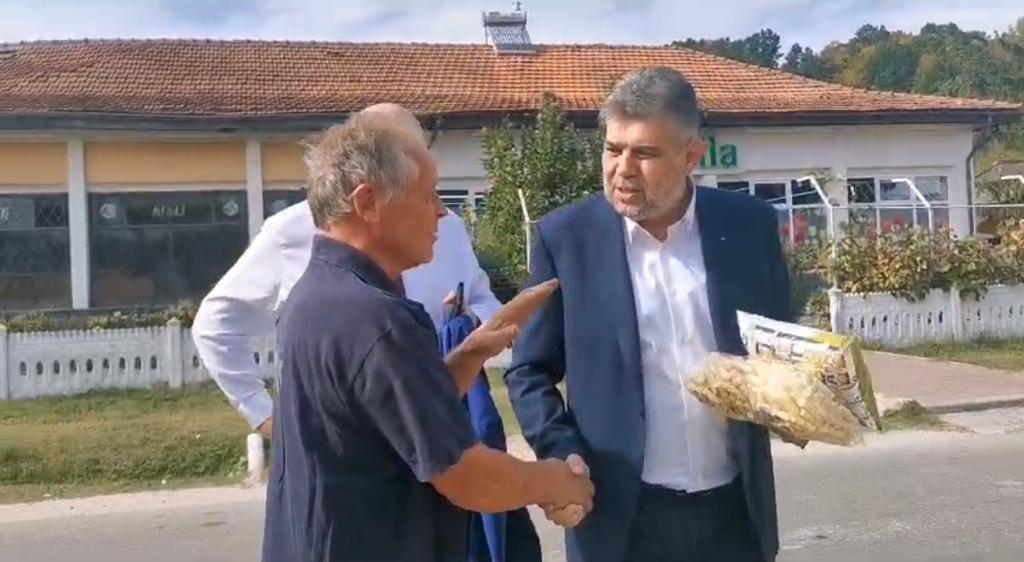 VIDEO | Ce doleanțe a avut premierul Marcel Ciolacu în drumul său prin județul Vâlcea: „Îmi era poftă”
