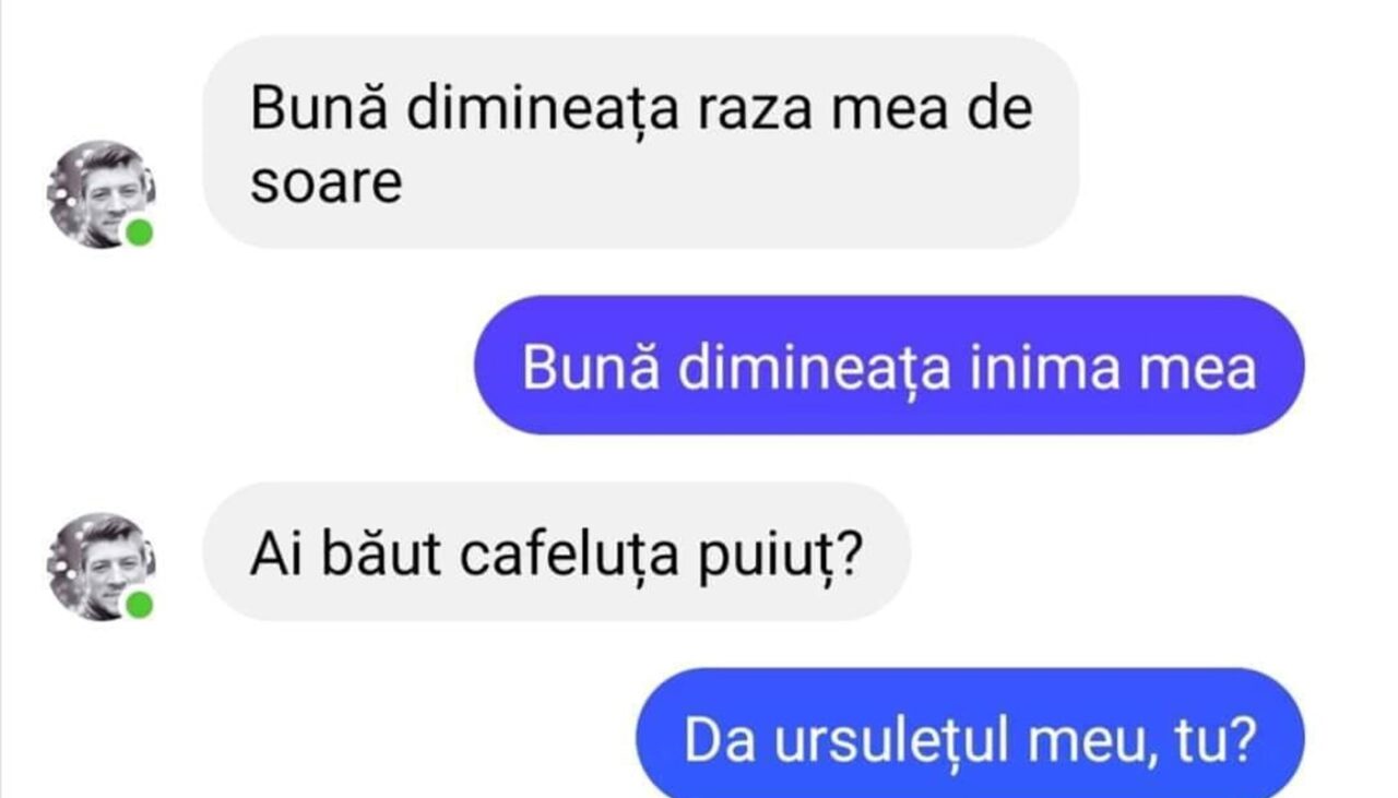 Bancul de sâmbătă | „Bună dimineața, raza mea de soare”