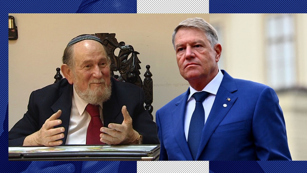 Preşedintele Klaus Iohannis i-a conferit Marelui Rabin al României, Menachem Hacohen, Ordinul Naţional „Steaua României” în grad de Mare Ofiţer,