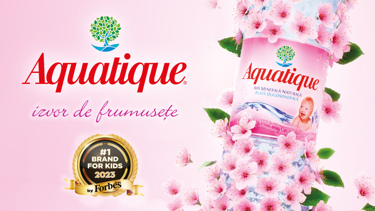 (P) Aquatique, câștigătoare la două categorii de apă:  Cea mai bună apă minerală plată pentru copii și Cea mai bună apă minerală plată pentru sugari