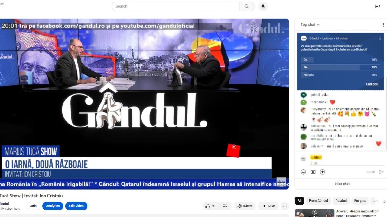 POLL Marius Tucă Show: Va mai permite Israelul reîntoarcerea civililor în Gaza după încheierea conflictului?