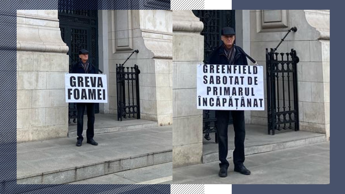 Rezident Greenfield, în greva foamei la PMB: „Promisiunile domnului primar nu s-au concretizat, ceea ce arată disprețul față de comunitatea noastră”