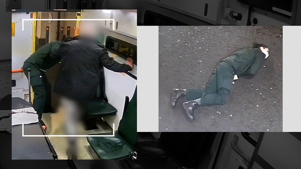 VIDEO | Șocant. Un om al străzii român din Londra urinează în vehicul apoi aruncă din ambulanță paramedicul venit în ajutor