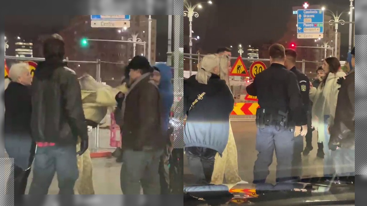 VIDEO | O bombă blondă snopește în pumni un băiat cu ochelari înconjurată de bombardieri fideli